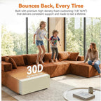 MONVANE 141" U Shaped Cloud Sectional Couch - Image 7