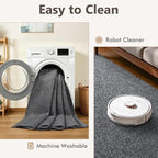 2x8 Black/White Runner Rug Washable Non-Slip - Image 6