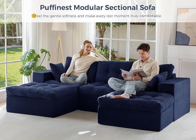 MAXYOYO 104" U Shaped Modular Sectional Sofa - Image 8