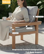 HDPE 7 Piece Patio Furniture Set, All-Weather Outdoor Couch Set - Image 2