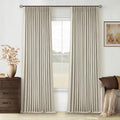 Oatmeal Beige Linen Blackout 92 Inch Curtains by Twodrapes