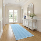 GarveeHome 2x6 Scalloped Washable Runner Rug Non Slip Hallway Kitchen Rug | - Image 2