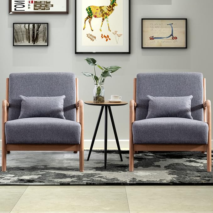 INZOY Mid Century Modern Accent Chair - Image 3