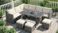 Tangkula 7 Pieces Patio Furniture Set, Outdoor Sectional Rattan Dining Sofa Set by TANGKULA