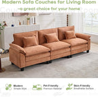 Oprisen 120" Modular Sectional Sofa, Comfy Cloud Couch Sectional, Chenille Sofa - Image 7