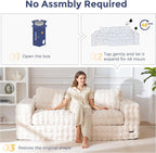 MAXYOYO 3 Seater Sofa for Living Room, Tufted Boneless Couch Bubbled Sofa Couch - Image 9