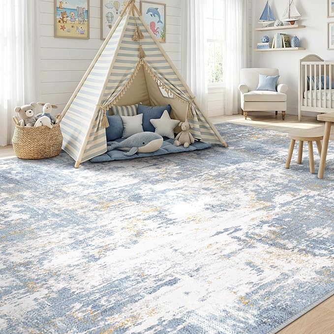 RELEANY Washable 6'x9' Abstract Area Rug - Image 4
