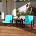 Outsunny Wicker Outdoor Rocking Chair Set, 3 Piece Patio Furniture Set - Image 8