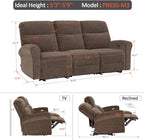 MCombo 87.8" Wall Hugger Power Reclining Sofa - Image 3