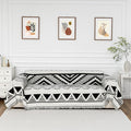 MYSKY HOME Boho Couch Cover for Dogs Washable Black Rhombic Couch Sofa by MYSKYHOME