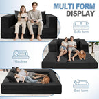 Futon Sofa Bed with Pillow, 3-in-1 Sleeper Sofa Bed with Removable Cover - Image 4