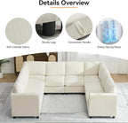 104'' U Shaped Modular Sofa, Sectional Couches - Image 5