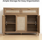 SICOTAS Rattan Sideboard Buffet Cabinet - Image 5