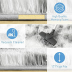 LOCHAS 8x10 Area Rugs Fluffy Living Room Bedroom Rug, Tie-Dyed Grey & White | - Image 4
