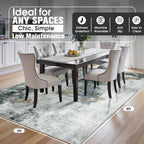 5x8 Area Rugs for Living Room Washable Bedroom Dining Room Black Gold | Modern - Image 2