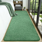 2x8 Runner Rug for Hallway, Long Runner Rugs Non Slip, Matte Green | Soft - Image 2