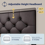 Allewie Upholstered Queen Size Platform Bed Frame - Image 4