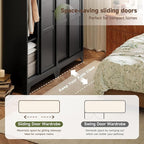 Letaya Armoire Wardrobe Closet, Narrow Slim Coat Closet Cabinet - Image 4