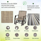 Outsunny 3 Piece Outdoor Glider Chair - Image 6