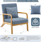 ELUCHANG Mid-Century Modern Accent Chair - Image 3