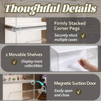Clear Display Case for Collectibles, 3-Tier Adjustable Figure Display Case - Image 3