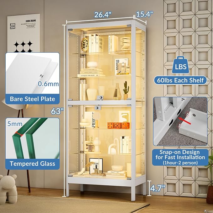 6-Tier Glass Display Cabinet - Image 3