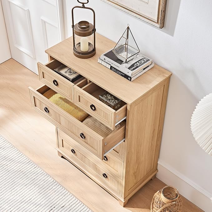 Joaxswe Farmhouse 6 Drawer Dresser - Image 5