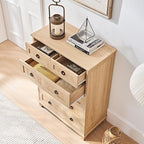 Joaxswe Farmhouse 6 Drawer Dresser - Image 5