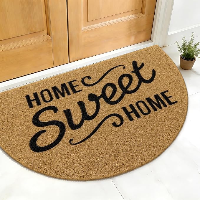 OLANLY Half Circle Front Door Mat, Low Profile Doormat, Stain and Fade Resistant - Image 2