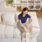 78.7" Loveseat Boneless Couch, Upholstered Cloud Love Seat - Image 4