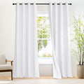 NICETOWN 100% Blackout White Curtains 96 inches Long 2 Panels, Grommet Full by NICETOWN