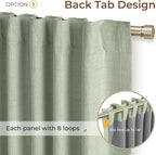 INOVADAY 100% Blackout Linen Curtains - Image 3