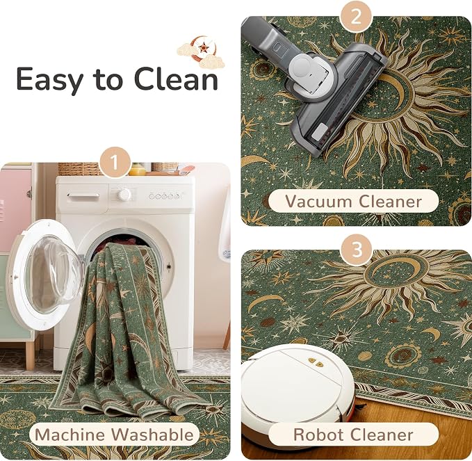 Vacuum-Friendly, 2x3 Washable Area Rug - Image 5
