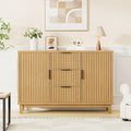 47.2" W Storage Cabinet with 3 Drawers, Fluted Buffet Cabinets with Storage by FiveWillowise