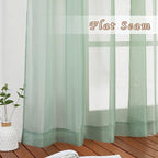 NICETOWN Sage Green Kitchen Curtains 45 inch Length, Grommet Voile Sheer Airy & - Image 6