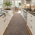 2x10 Coffee/White Runner Rug Washable Non-Slip - Image 2
