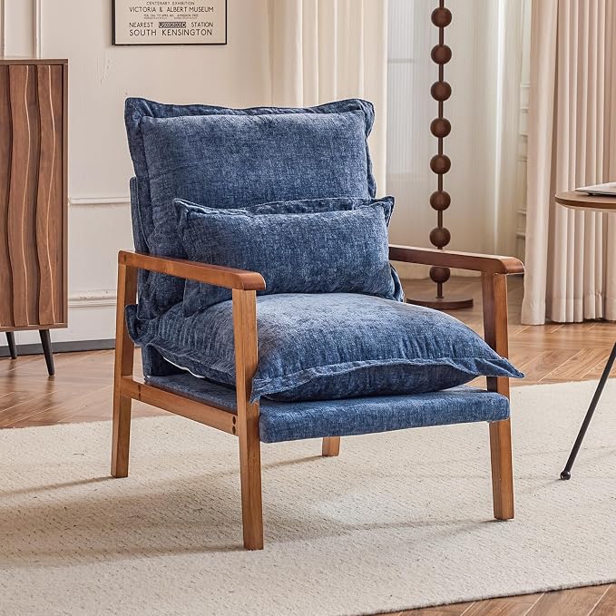 VINGLI Mid-Century Modern Cloud Accent Armchair by VINGLI