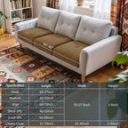 Hokway Stretch Couch Cushion Covers, 3 Piece Individual Sofa Cushion - Image 3
