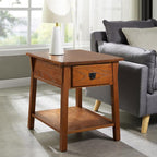 Leick Home Mission End Table, Solid Wood, 1 Storage Drawer, Secret Compartment - Image 2