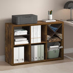 Furinno Cubicle Book Shelf, 6-Cube Bookshelf, Extra Thick Frame Horizontally & - Image 2