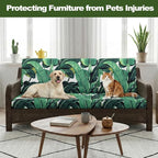 CALBODE 12 Pcs Stretch Outdoor Seat Cushion Covers, Monstera | Washable - Image 6