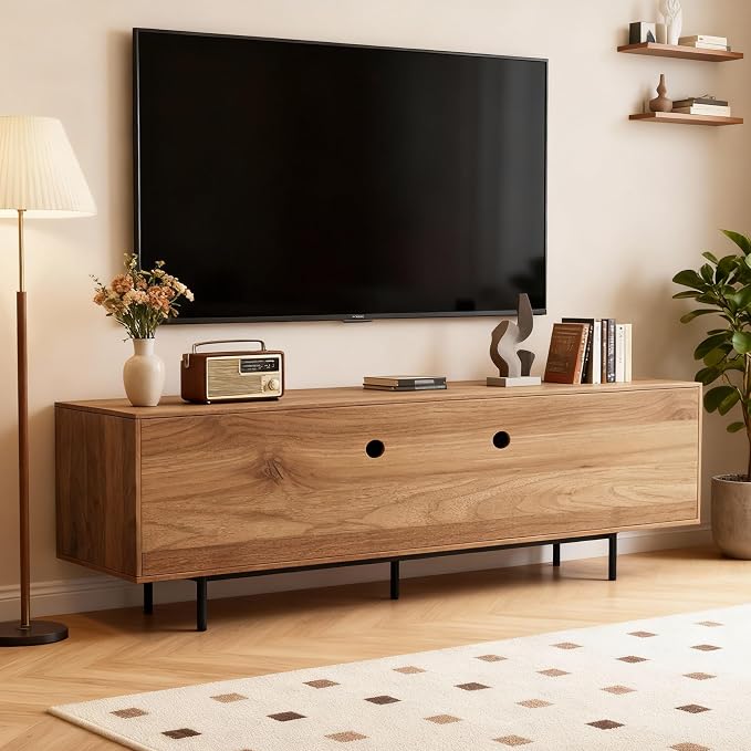70.87" Mid-Century Modern TV Stand, Entertainment Center - Image 4