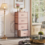 WLIVE 4 Drawers Dresser for Bedroom, Dresser for Hallway, Sturdy Steel Frame - Image 4