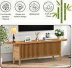 Bamboo TV Stand for TVs up to 65", Accent Entertainment Center - Image 8