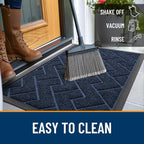 OLANLY Front Door Mat Outside 29.5x17, All-Season Absorbent Rubber Doormat | - Image 6