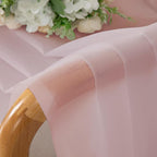 Chyhomenyc Blush Pink Sheer Curtains 30 inch Length 2 Panels, Light Filtering - Image 4