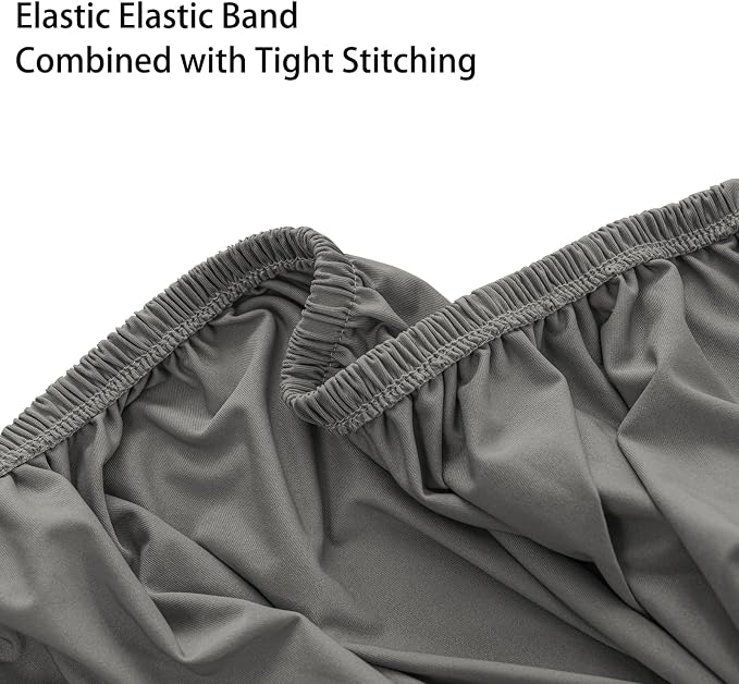 Super Stretch 40x40x15 inch Square Ottoman Cover- Soft Form Fit Ottoman Cover - Image 6