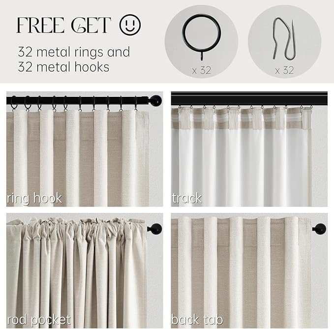 Extra Wide Total Blackout 96 Inch Curtains 72 Inches Wide - Image 4