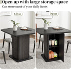 Small Black Dining Table for 2-4, 31.5 Inch Farmhouse Square Kitchen Table - Image 6