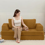 COMAX Convertible Sofa Bed Queen, Folding Floor Couch Corduroy Fold Out Couch - Image 2